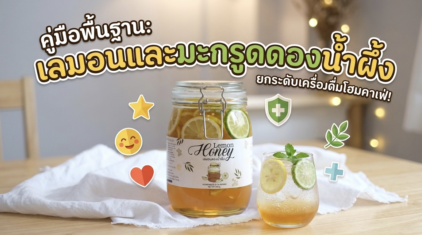 คู่มือพื้นฐานการสร้างสรรค์เครื่องดื่มระดับโฮมคาเฟ่ด้วย "เลมอนและมะกรูดดองน้ำผึ้ง"